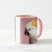 Funny Cockatoo mit französischem Wappen Tasse (VorderseiteRechts)