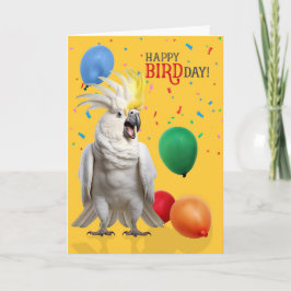 Funny Cockatoo Parrot Birthday Humor Karte