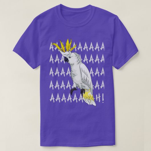 Funny Cockatoo Parrot Kunstgeschenk T-Shirt (Design vorne)