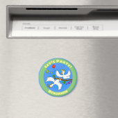 Funny Cockatoo Party Cartoon Magnet (In Situ (Geschirrspüler))