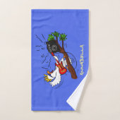 Funny Cockatoo spielt Rockgitarre Cartoon Badhandtuch Set (Handtuch)