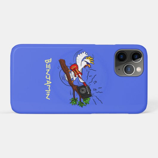 Funny Cockatoo spielt Rockgitarre Cartoon Case-Mate iPhone Hülle (Rückseite (Horizontal))