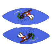 Funny Cockatoo spielt Rockgitarre Cartoon Football (Paneele)