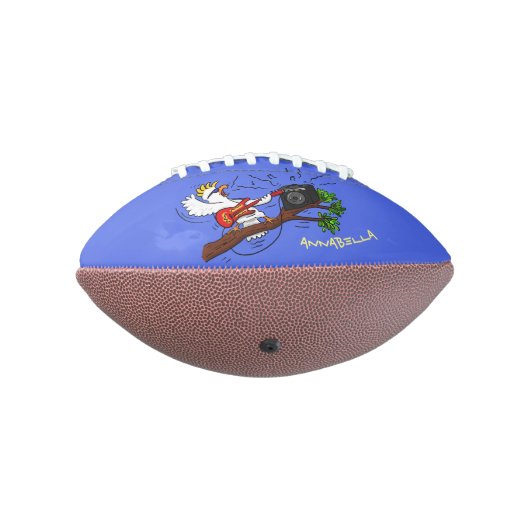 Funny Cockatoo spielt Rockgitarre Cartoon Football (Gedreht 270)