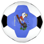 Funny Cockatoo spielt Rockgitarre Cartoon Fußball (Gedreht)