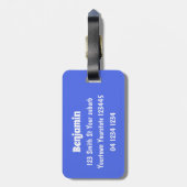 Funny Cockatoo spielt Rockgitarre Cartoon Gepäckanhänger (Rückseite vertikal)