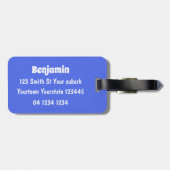 Funny Cockatoo spielt Rockgitarre Cartoon Gepäckanhänger (Rückseite horizontal)