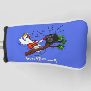 Funny Cockatoo spielt Rockgitarre Cartoon Golf Headcover