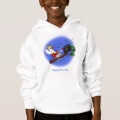 Funny Cockatoo spielt Rockgitarre Cartoon Hoodie (Vorderseite)