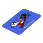 Funny Cockatoo spielt Rockgitarre Cartoon Magnet (Linke Seite)