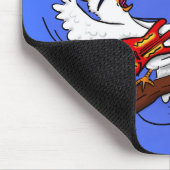 Funny Cockatoo spielt Rockgitarre Cartoon Mousepad (Ecke)