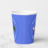 Funny Cockatoo spielt Rockgitarre Cartoon Pappbecher (Rechts)