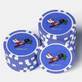 Funny Cockatoo spielt Rockgitarre Cartoon Pokerchips (Stapel)