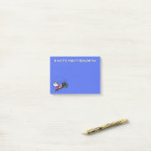 Funny Cockatoo spielt Rockgitarre Cartoon Post-it Klebezettel (Auf Schreibtisch)