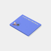 Funny Cockatoo spielt Rockgitarre Cartoon Post-it Klebezettel (angewinkelt)