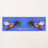 Funny Cockatoo spielt Rockgitarre Cartoon Yogamatte (Rückseite (Horizontal))