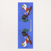 Funny Cockatoo spielt Rockgitarre Cartoon Yogamatte (Rückseite)