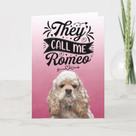 Funny Cocker Spaniel Custom Valentine's Day Feiertagskarte