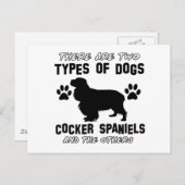 Funny Cocker Spaniel Designs Postkarte (Vorne/Hinten)