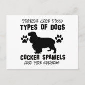 Funny Cocker Spaniel Designs Postkarte (Vorderseite)