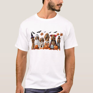 Funny Cocker Spaniel Halloween Hund Lover T-Shirt