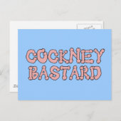 Funny Cockney Bastard Postkarte (Vorne/Hinten)