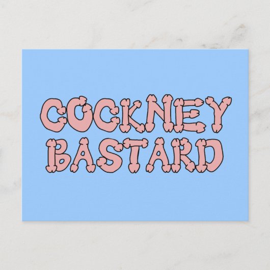 Funny Cockney Bastard Postkarte (Vorderseite)