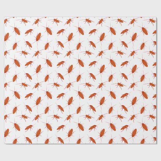 Funny Cockroach Gemustert Geschenkpapier (Flach)