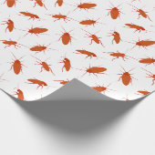 Funny Cockroach Gemustert Geschenkpapier (Ecke)