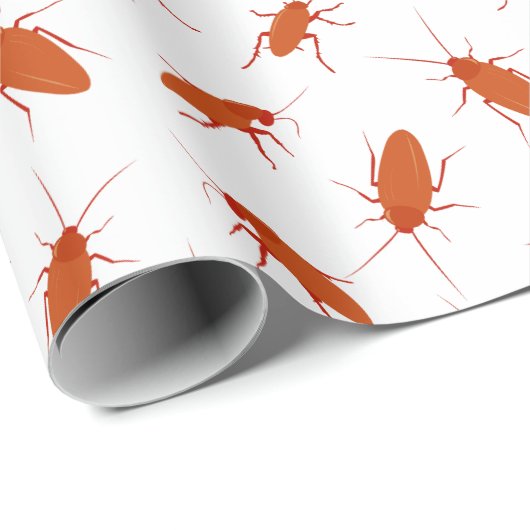 Funny Cockroach Gemustert Geschenkpapier (Rolleneckpunkt)