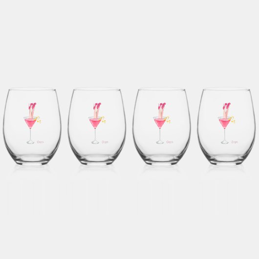 Funny Cocktail Trinkbehälter, Girl's Night Bar Car Weinglas Ohne Stiel (Vorderseite)