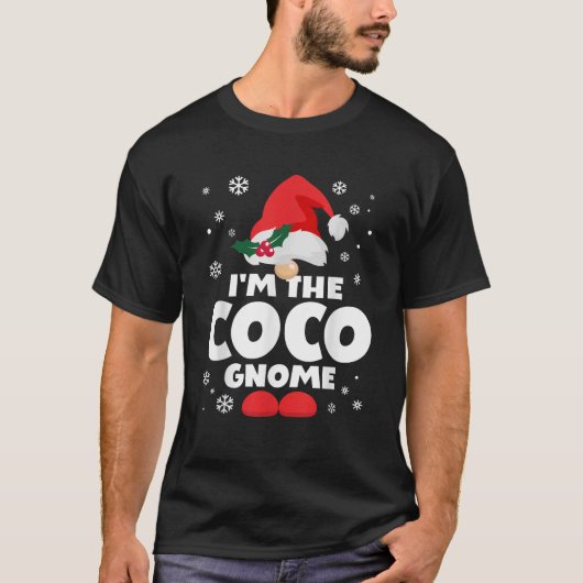 Funny Coco Gnome Family Matching Group Happy Chris T-Shirt (Vorderseite)
