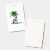 Funny Coconut Chaos - Humorvolle Palme Tree Ausweis (Vorder- & Rückseite)