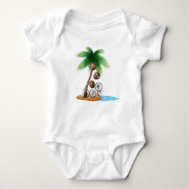 Funny Coconut Chaos - Humorvolle Palme Tree Baby Strampler