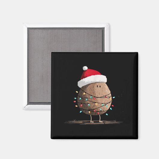 Funny Coconut Christmas Graphics Lights Lover  Magnet (Vorderseite/Rückseite)