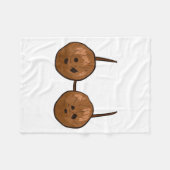 Funny Coconut Summer Coconuts Bra Funny Halloween  Fleecedecke (Vorderseite (Horizontal))