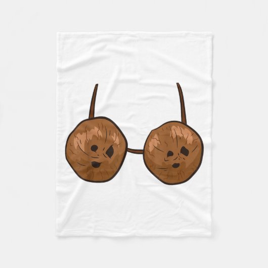 Funny Coconut Summer Coconuts Bra Funny Halloween Fleecedecke (Vorderseite)