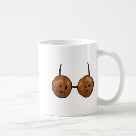 Funny Coconut Summer Coconuts Bra Funny Halloween Kaffeetasse (Rechts)