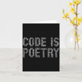 Funny Code Is Etry Saying Quote Programer Gift Karte (Gelbe Blume)