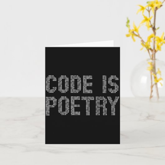 Funny Code Is Etry Saying Quote Programer Gift Karte (Gelbe Blume)