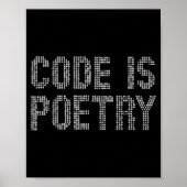 Funny Code Is Etry Saying Quote Programer Gift  Poster (Vorne)