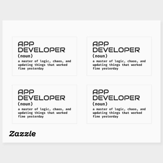 Funny Coder Definition Sticker (Blatt)