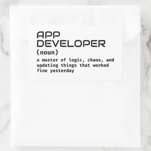 Funny Coder Definition Sticker (Tasche)