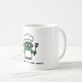 Funny Coder Mug — git commit made pasta Kaffeetasse (VorderseiteRechts)