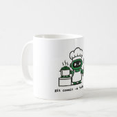 Funny Coder Mug — git commit made pasta Kaffeetasse (Vorderseite Links)