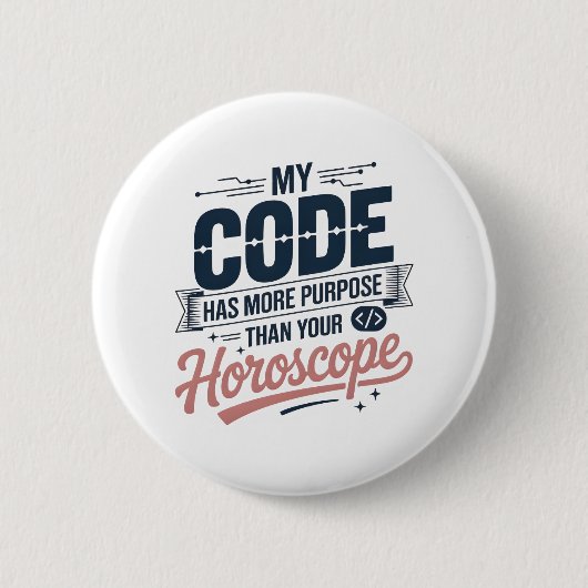 Funny Coding Quote AI Programmer Design Button (Vorderseite)