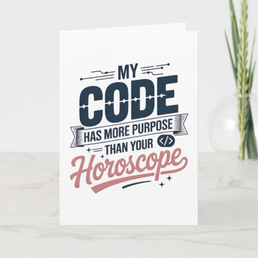 Funny Coding Quote AI Programmer Design Karte (Vorderseite)