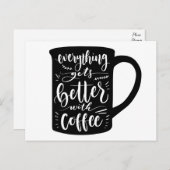 Funny Coffee Addict Koffein Zitat Hallo Liebe Postkarte (Vorne/Hinten)