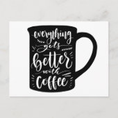 Funny Coffee Addict Koffein Zitat Hallo Liebe Postkarte (Vorderseite)