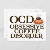 Funny Coffee Addict Postkarte (Vorne/Hinten)